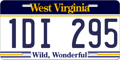 WV license plate 1DI295