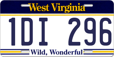 WV license plate 1DI296