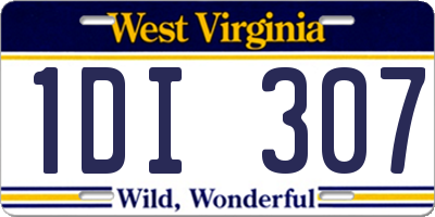WV license plate 1DI307