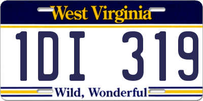WV license plate 1DI319