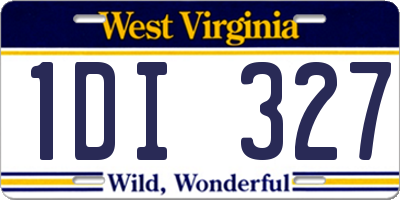 WV license plate 1DI327