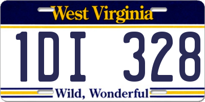 WV license plate 1DI328