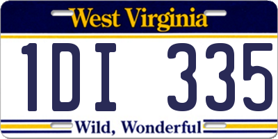 WV license plate 1DI335
