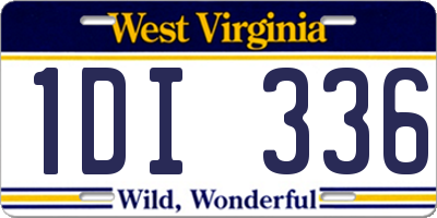 WV license plate 1DI336