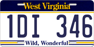 WV license plate 1DI346