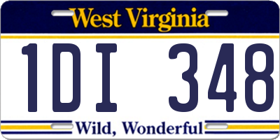WV license plate 1DI348