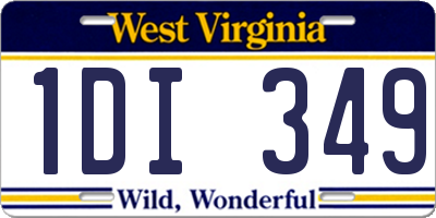 WV license plate 1DI349