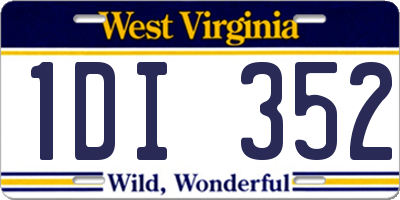 WV license plate 1DI352