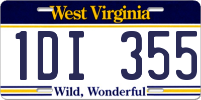 WV license plate 1DI355