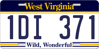 WV license plate 1DI371