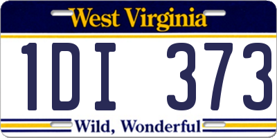 WV license plate 1DI373
