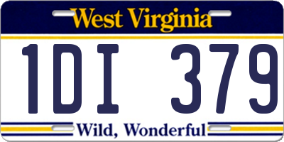 WV license plate 1DI379
