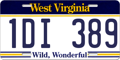 WV license plate 1DI389
