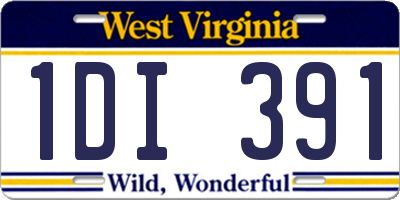 WV license plate 1DI391