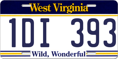 WV license plate 1DI393