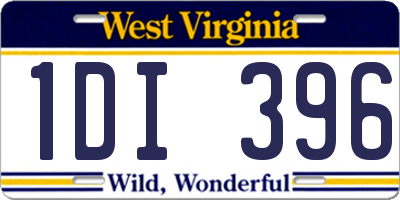 WV license plate 1DI396