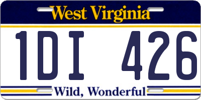 WV license plate 1DI426