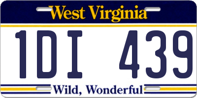 WV license plate 1DI439