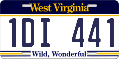 WV license plate 1DI441