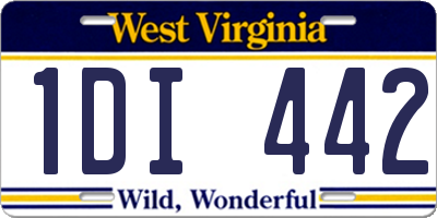 WV license plate 1DI442