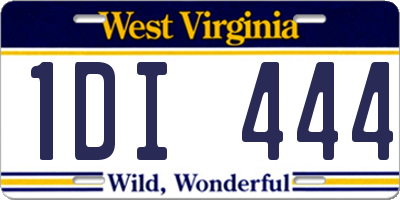 WV license plate 1DI444