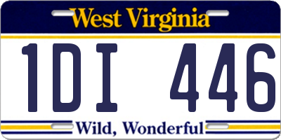 WV license plate 1DI446
