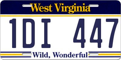 WV license plate 1DI447