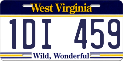 WV license plate 1DI459