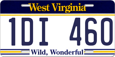 WV license plate 1DI460