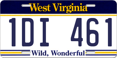 WV license plate 1DI461