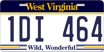 WV license plate 1DI464