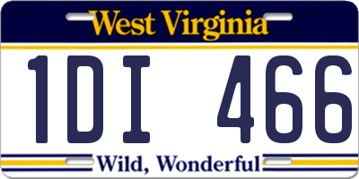 WV license plate 1DI466