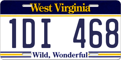 WV license plate 1DI468