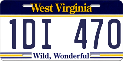 WV license plate 1DI470