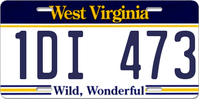 WV license plate 1DI473