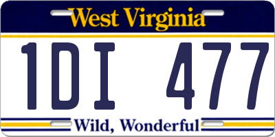 WV license plate 1DI477