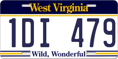 WV license plate 1DI479