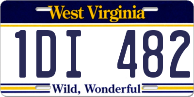 WV license plate 1DI482