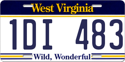 WV license plate 1DI483