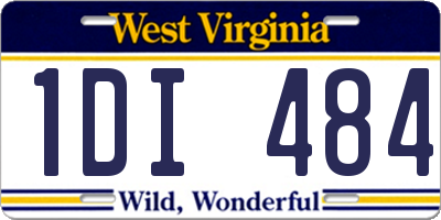 WV license plate 1DI484
