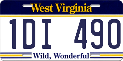 WV license plate 1DI490