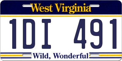 WV license plate 1DI491