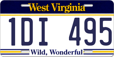 WV license plate 1DI495