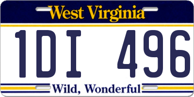 WV license plate 1DI496