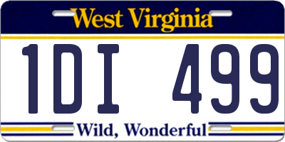 WV license plate 1DI499