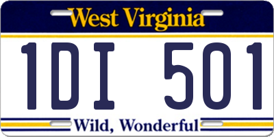 WV license plate 1DI501
