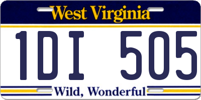 WV license plate 1DI505