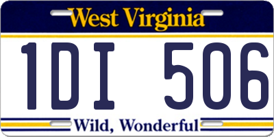 WV license plate 1DI506