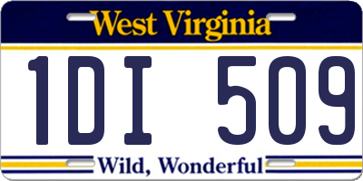 WV license plate 1DI509