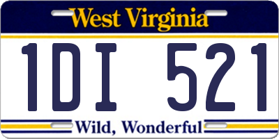 WV license plate 1DI521